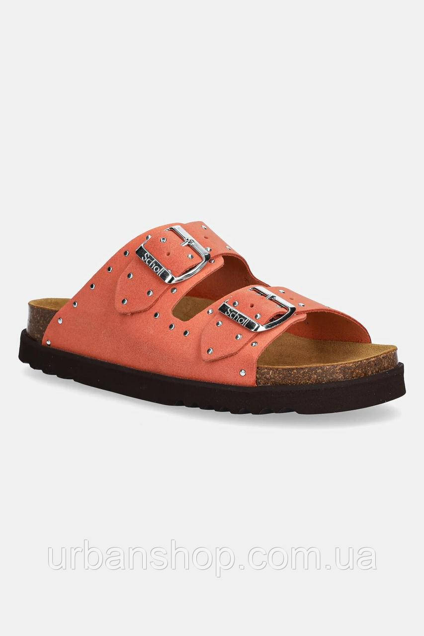 Urbanshop com ua Замшеві шльопанці Scholl BEATRIZ колір помаранчевий F315922556 РОЗМІРИ ЗАПИТУЙТЕ