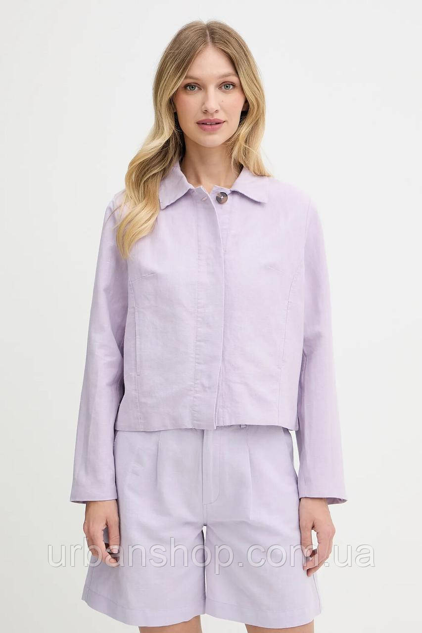 Urbanshop com ua Куртка-сорочка Pepe Jeans колір фіолетовий перехідна oversize PL402605 РОЗМІРИ ЗАПИТУЙТЕ