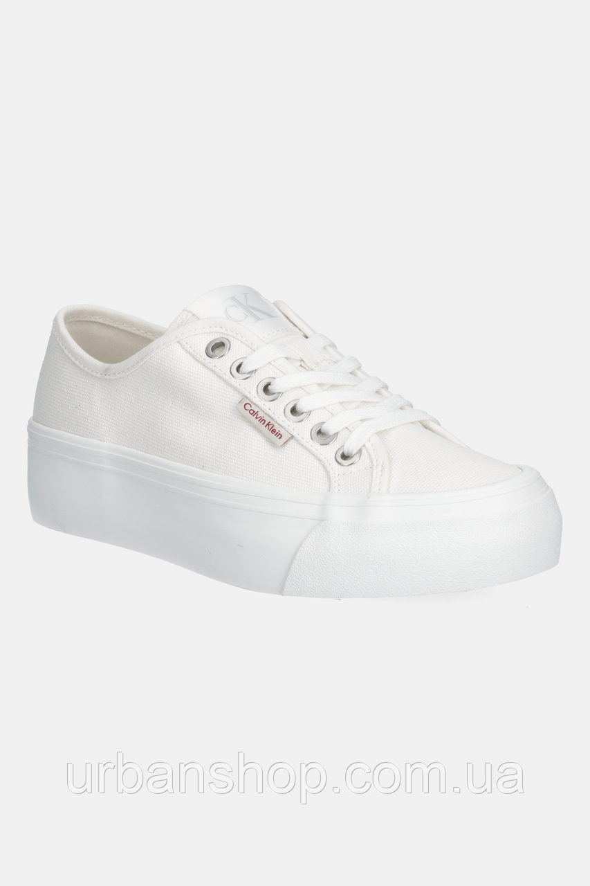 Urbanshop com ua Кеди Calvin Klein Jeans VULC FLATFORM CTN LOGO TAG колір білий YW0YW01838 РОЗМІРИ ЗАПИТУЙТЕ