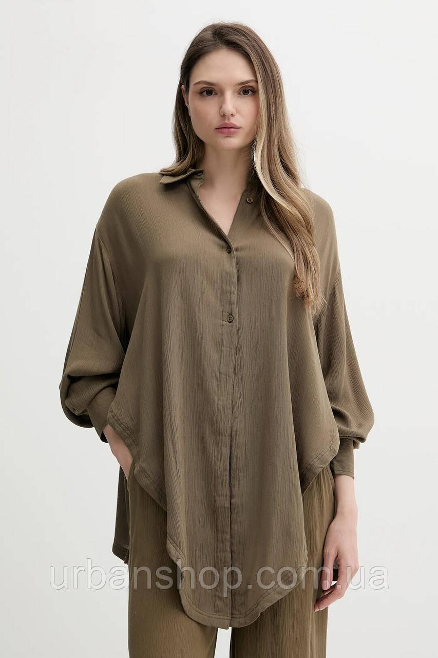 Urbanshop com ua Сорочка Guess NOEMI колір зелений relaxed класичний комір E5GH03 WH5E0 РОЗМІРИ ЗАПИТУЙТЕ