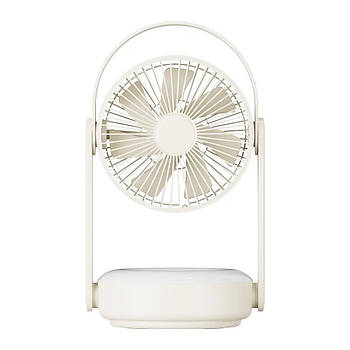 Портативний міні вентилятор з лампою-нічником WT-F62 White