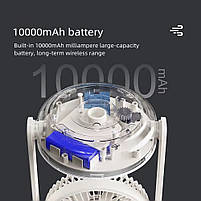 Портативний міні вентилятор з лампою-нічником WT-F62 White, фото 2