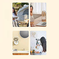 Портативний міні вентилятор з лампою-нічником WT-F62 White, фото 3