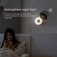 Портативний міні вентилятор з лампою-нічником WT-F62 White, фото 4