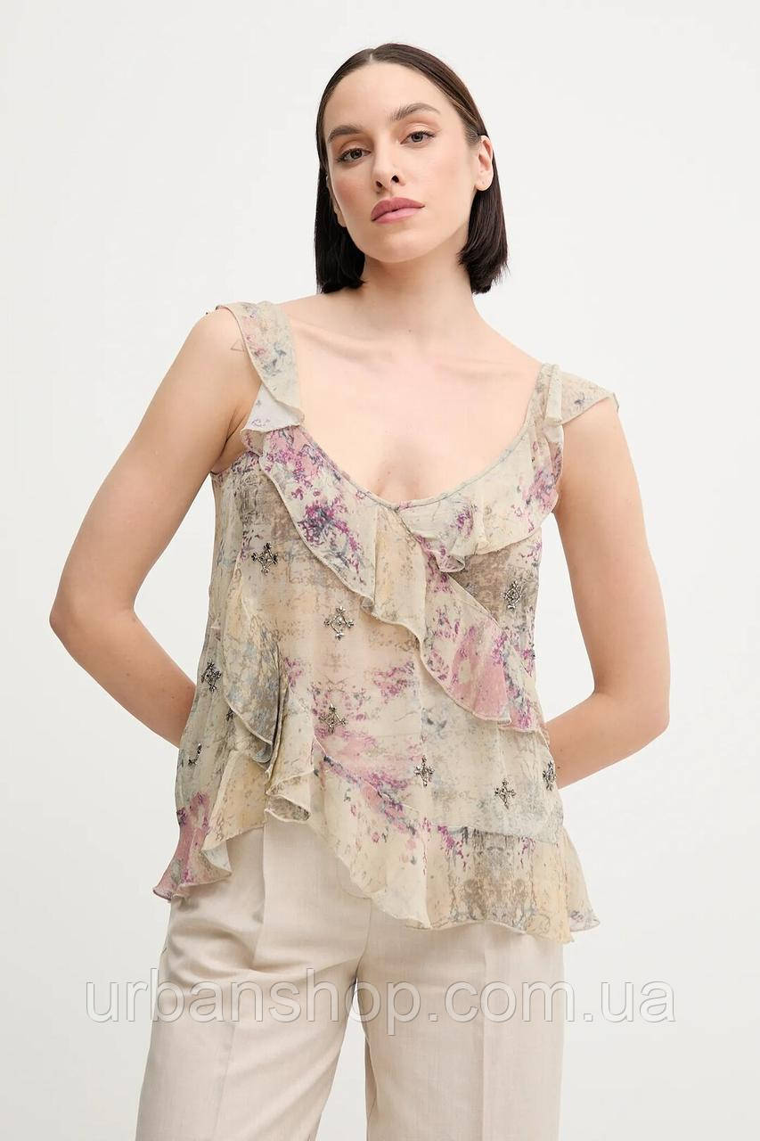 Urbanshop com ua Блузка Hoss Intropia колір зелений візерунок 5879131 РОЗМІРИ ЗАПИТУЙТЕ