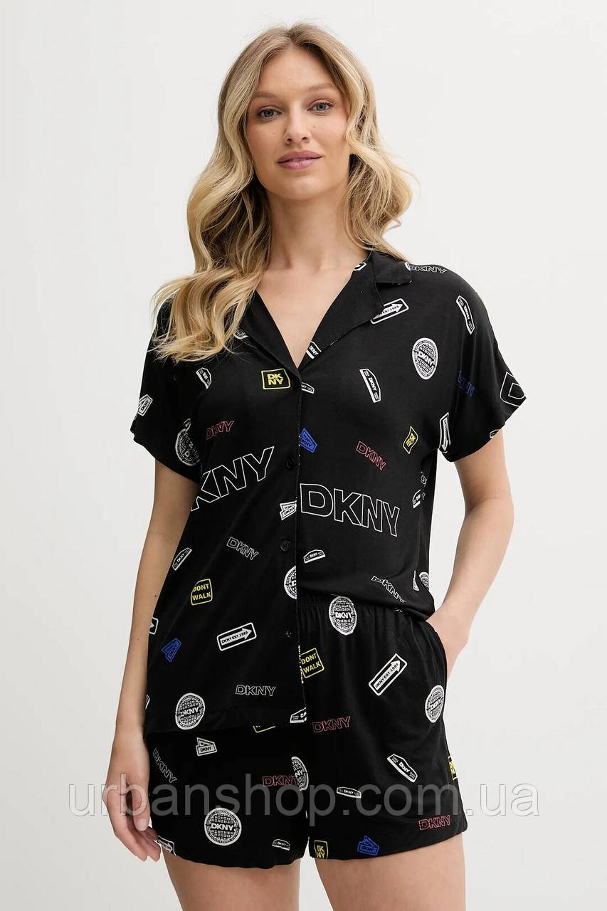Urbanshop com ua Піжама Dkny колір чорний YI80051 РОЗМІРИ ЗАПИТУЙТЕ