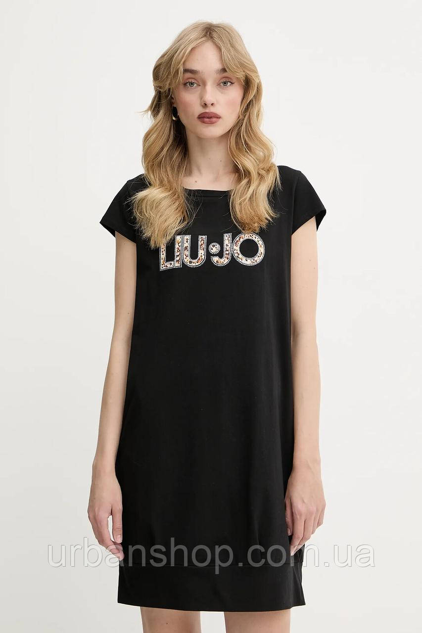 Urbanshop com ua Сукня Liu Jo колір чорний mini пряма VA5194.JS003 РОЗМІРИ ЗАПИТУЙТЕ