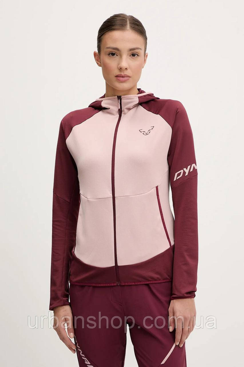 Urbanshop com ua Кофта outdoor Dynafit Transalper Light колір рожевий з капюшоном візерунок 08.0000071177