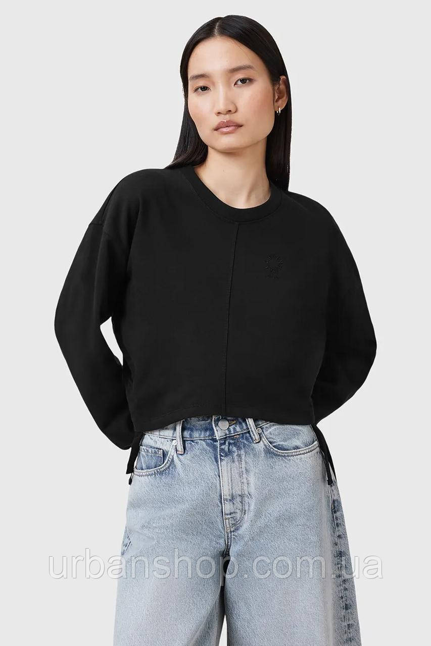 Urbanshop com ua Бавовняна кофта AllSaints MIRA колір чорний однотонна W214JC РОЗМІРИ ЗАПИТУЙТЕ