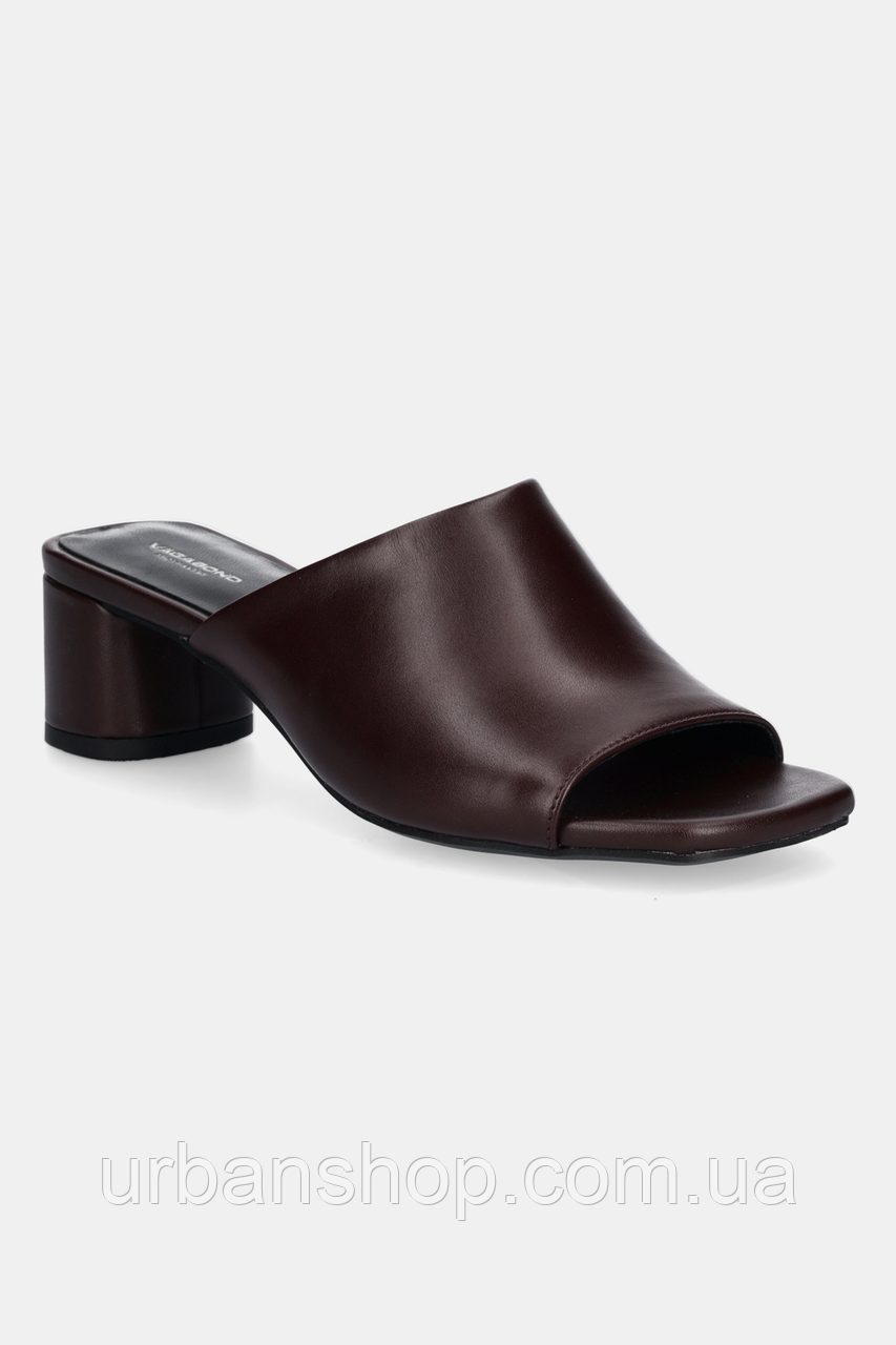 Urbanshop com ua Шкіряні шльопанці Vagabond Shoemakers PIPER колір бордовий каблук блок 5921-201-38 РОЗМІРИ