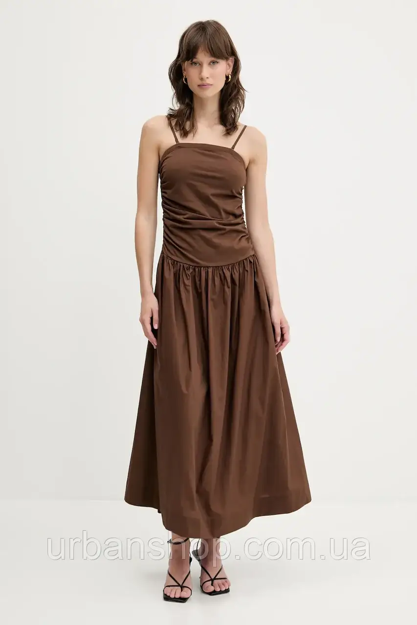 Urbanshop com ua Сукня Never Fully Dressed колір коричневий maxi розкльошена NFDDR1632 РОЗМІРИ ЗАПИТУЙТЕ
