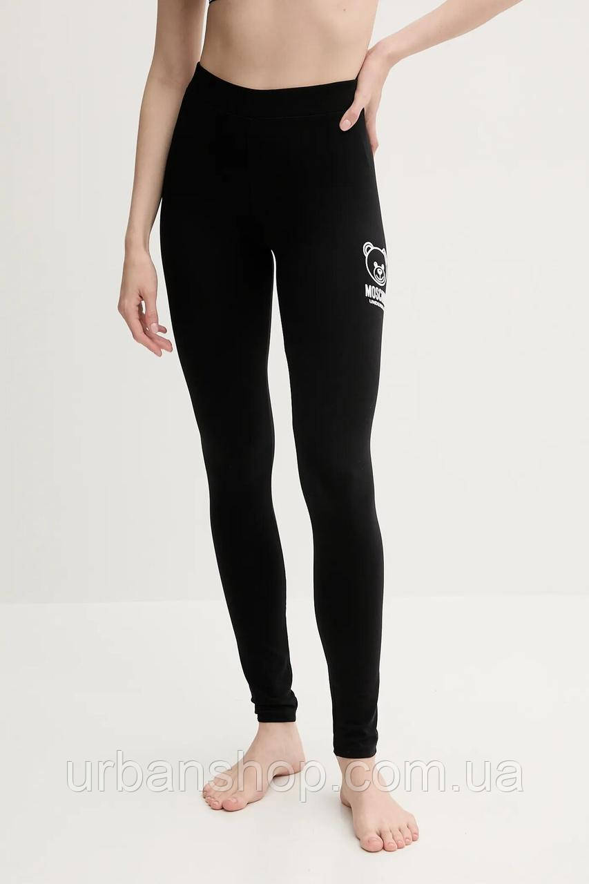 Urbanshop com ua Легінси Moschino Underwear колір чорний з принтом 6804.4406 РОЗМІРИ ЗАПИТУЙТЕ