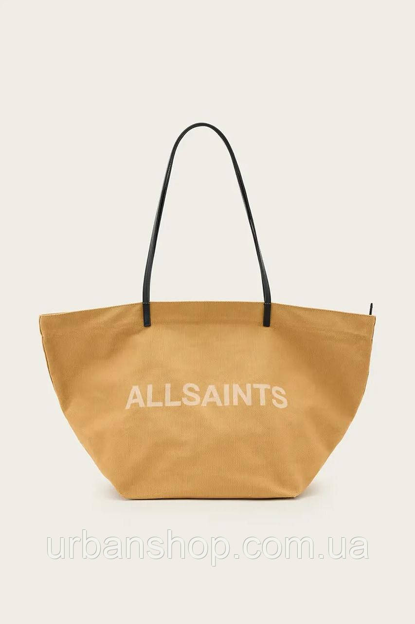 Urbanshop com ua Бавовняна сумка AllSaints SERAFINA колір бежевий W323XC РОЗМІРИ ЗАПИТУЙТЕ
