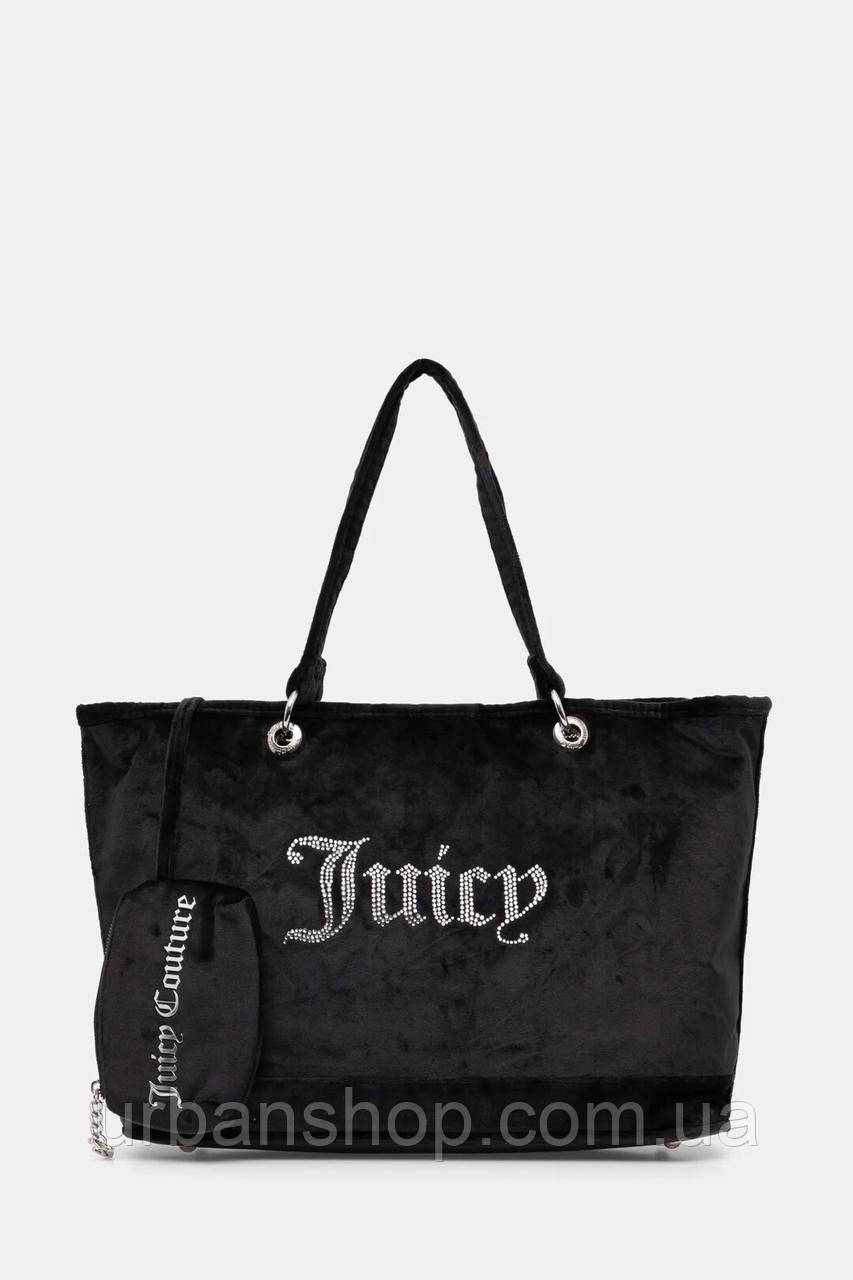 Urbanshop com ua Велюрова сумочка Juicy Couture Kimberly колір чорний BEJQL8761WPO РОЗМІРИ ЗАПИТУЙТЕ