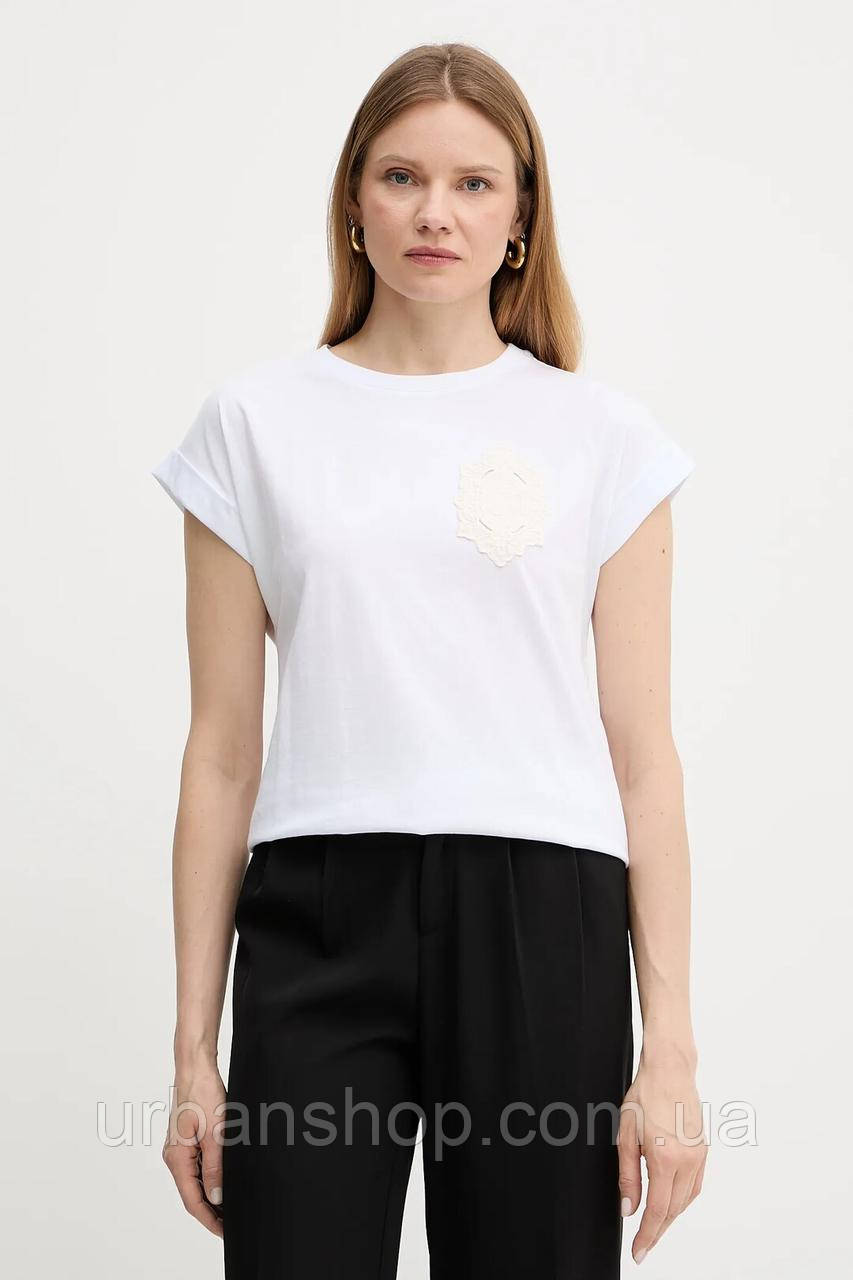 Urbanshop com ua Бавовняна футболка Twinset колір білий 251TT2044 РОЗМІРИ ЗАПИТУЙТЕ