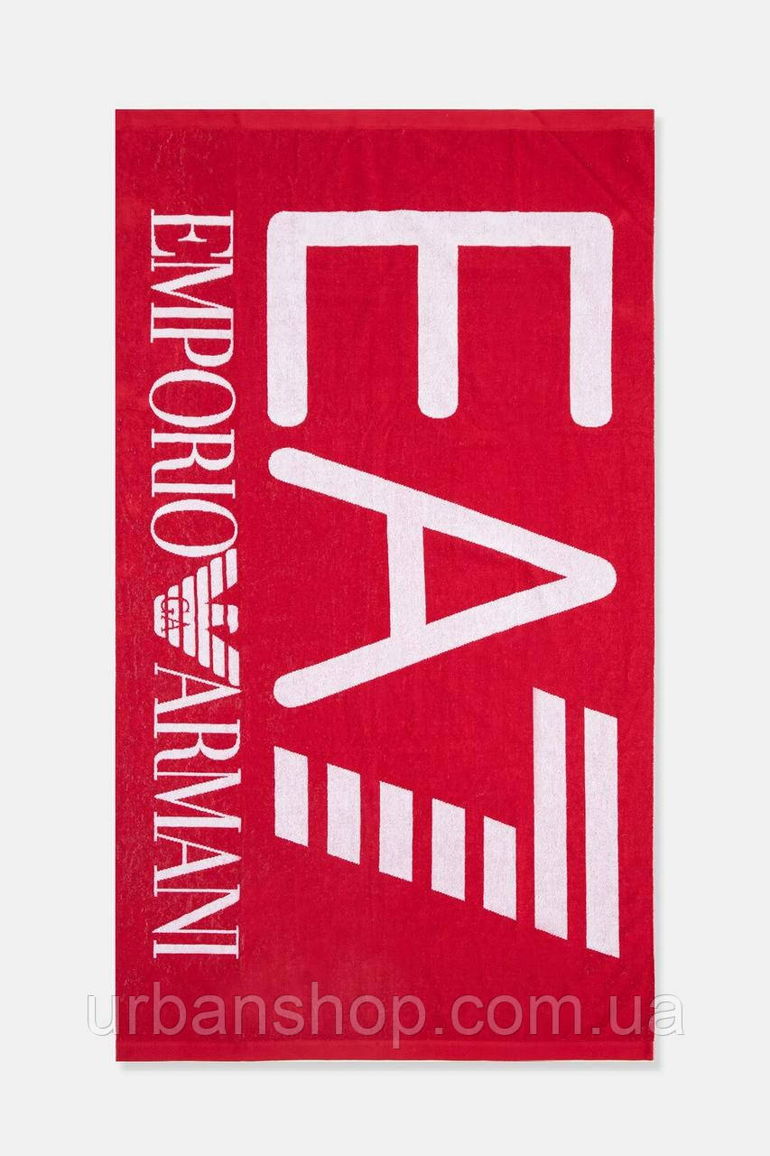 Urbanshop com ua Бавовняний рушник EA7 Emporio Armani колір червоний AF13300.7X000102 РОЗМІРИ ЗАПИТУЙТЕ