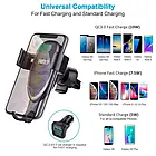 Тримач в авто Choetech T536-S Fast Wireless Car Charger 10W Black, фото 8