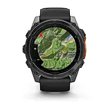 Смарт-годинник Garmin Fenix 8 51mm AMOLED Slate Gray with Black Silicone Band (010-02905-00), фото 7