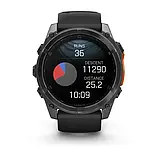 Смарт-годинник Garmin Fenix 8 51mm AMOLED Slate Gray with Black Silicone Band (010-02905-00), фото 8