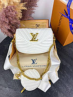 Louis Vuitton New Wave Multi Pochette White/Gold