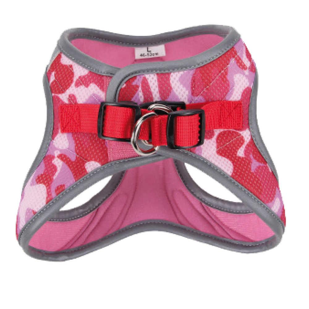 Шлея HIKING REFLECTIVE, камуфляж рожевий, нейлон, XL 53-58см