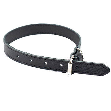 Нашийник "Agility" з ремінної шкіри 20мм 350-450мм, чорний