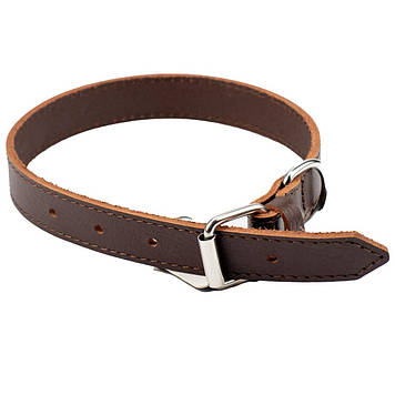 Нашийник "Agility" з ремінної шкіри 25мм 430-520мм,коричневий