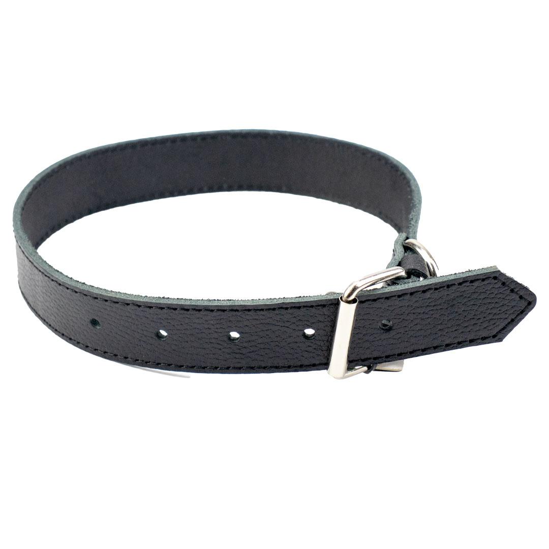 Нашийник "Agility" з ремінної шкіри 35мм 500-630мм, чорний, фото 1