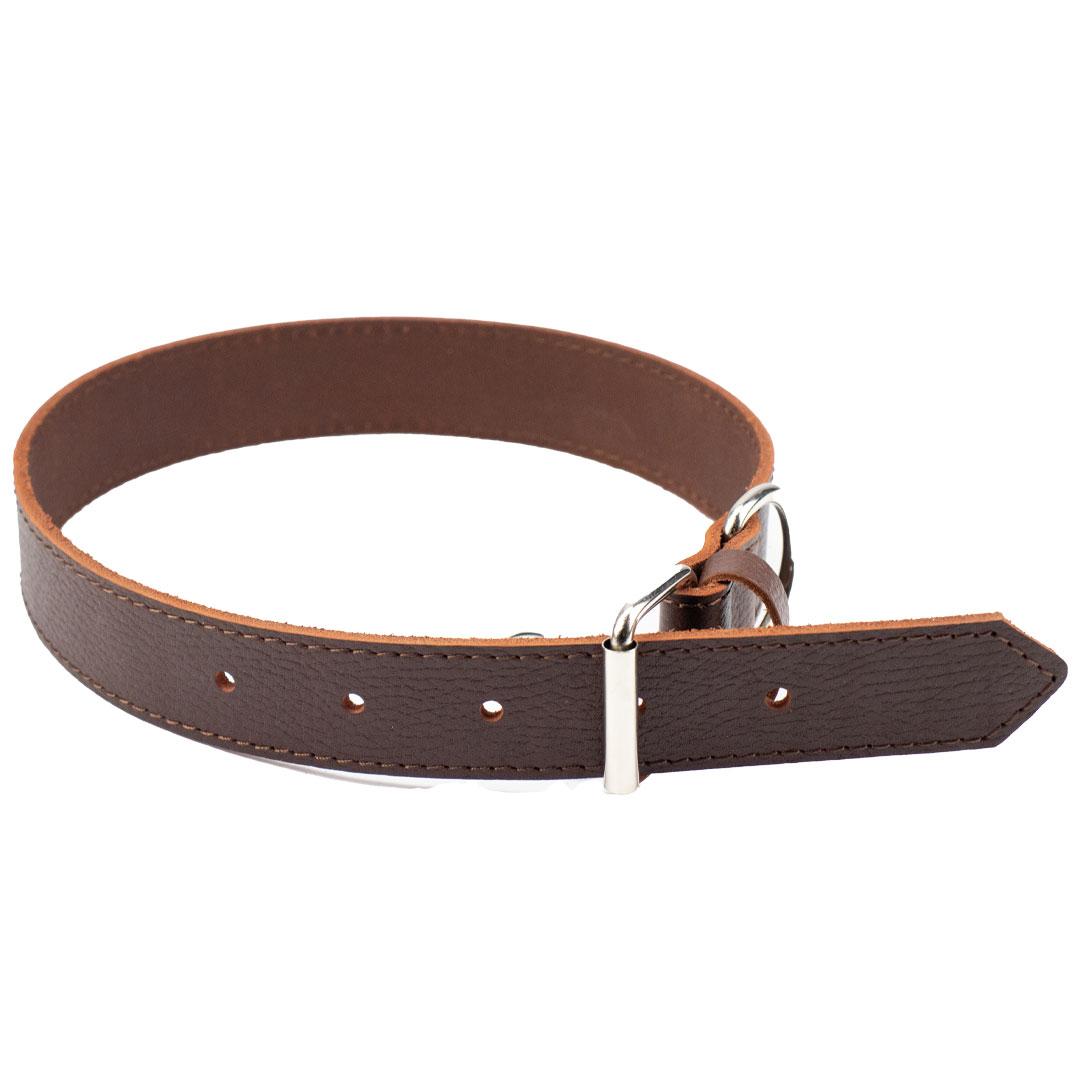 Нашийник "Agility" з ремінної шкіри 35мм 500-630мм,коричневий, фото 1