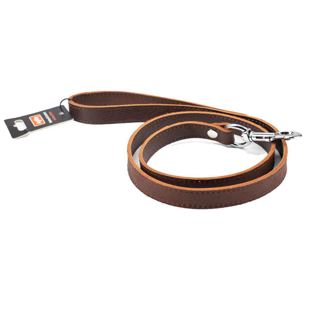 Повідець "Agility" з ремінної шкіри 20мм 1200мм,коричневий, фото 1