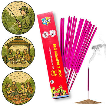 Стрижні інсектицидні палички від комарів та мух MAX 15 штук Ø 7,5 мм