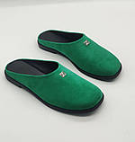 Miu miu шикарні жіночі мюлі натуральна замша беж, фото 3