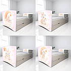 Ліжко для дівчинки Зайка з шухлядою на ламелях + захисний бортик, фото 4