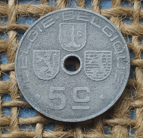 5 сантимiв 1942 року. Бельгiя