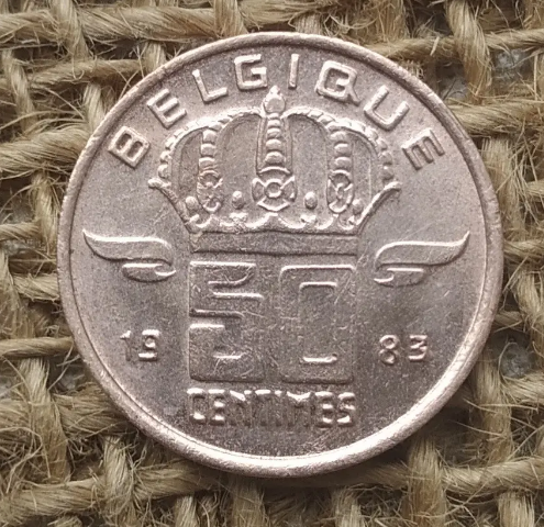 50 сантимiв 1983 року. Бельгiя