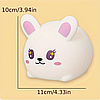 Силіконовий нічник у вигляді Кролика USB YH-8221 білий 500мАч, фото 10