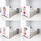 Ліжко для дівчинки Малятко з шухлядою на ламелях + захисний бортик, фото 4