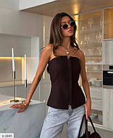 Корсет жіночий гарний стильний ефектний приталений на фігурі з відкритими плечима весна-літоміри 42-46