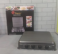 Настільна газова плита Domotec MS-6604 з 4 конфорками по 0,54 кВт для балонного газу - зручна для кухні та дачі