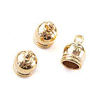 Кінцевик для китиць, шнура 12 мм золото KDK002, фото 2