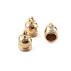 Кінцевик для китиць, шнура 12 мм золото KDK002, фото 3