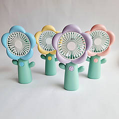 Портативний дитячий вентилятор на акумуляторі Квіточка, 16 см