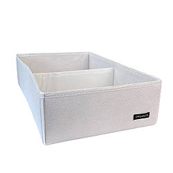 Органайзер з перетинкою на 2 комірки 40*25*10 см (білий)