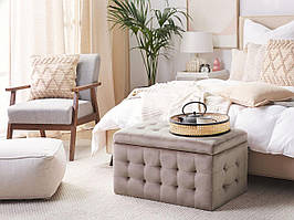 Пуф-скриня з оксамитовою текстурою MICHIGAN пастельно-рожевий