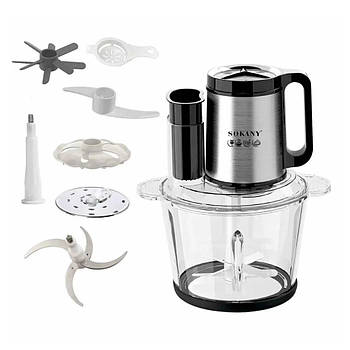 Блендер подрібнювач 5л, 1000Вт, SK-06021 / Кухонний подрібнювач / Електричний подрібнювач / Чопер