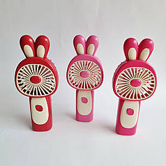 Портативний дитячий вентилятор на акумуляторі Зайчик, 17 см