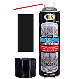Антикорозійна гумово-бітумна мастика у спреї чорна Bosny Under Coat Rubberized 600мл
