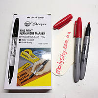 Маркер перманентний Chenyun 95000 тонкий / червоний / 1шт