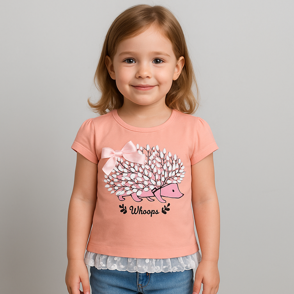 Дитяча Футболка на дівчинку 2, 3 роки 92, 98 см Бавовна Туреччина