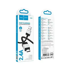 Кабель Hoco X110 Honorific Micro 2.4A 1m (Чорний)